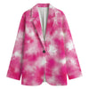 Pink Shibori Tie Dye Print Women's Blazer