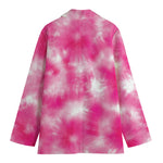 Pink Shibori Tie Dye Print Women's Blazer