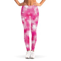 Pink Shibori Tie Dye Print Women's Leggings