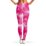 Pink Shibori Tie Dye Print Women's Leggings