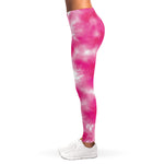 Pink Shibori Tie Dye Print Women's Leggings