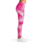 Pink Shibori Tie Dye Print Women's Leggings