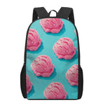 Pink Strawberry Ice Cream Print 17 Inch Backpack