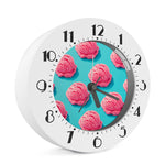 Pink Strawberry Ice Cream Print Alarm Clock