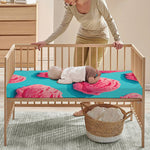 Pink Strawberry Ice Cream Print Baby Crib Sheet