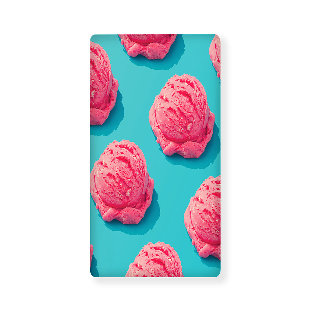 Pink Strawberry Ice Cream Print Baby Crib Sheet