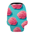 Pink Strawberry Ice Cream Print Baby Seat Cover