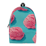Pink Strawberry Ice Cream Print Backpack