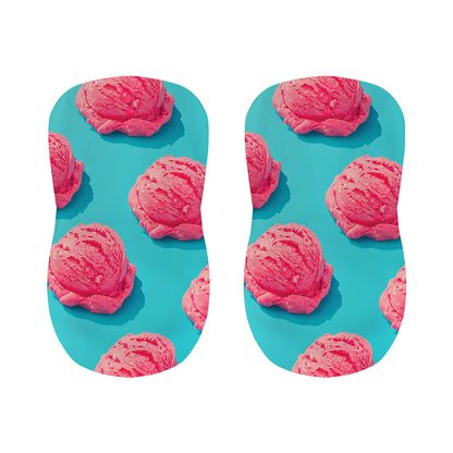 Pink Strawberry Ice Cream Print Bar Stool Covers