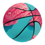 Pink Strawberry Ice Cream Print Basketball
