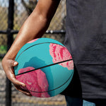 Pink Strawberry Ice Cream Print Basketball