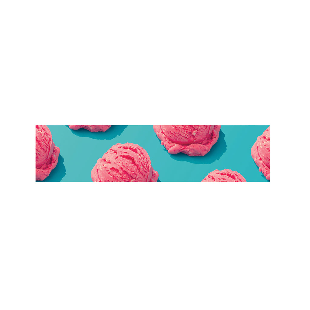 Pink Strawberry Ice Cream Print Bed Runner
