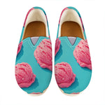 Pink Strawberry Ice Cream Print Casual Shoes