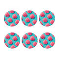 Pink Strawberry Ice Cream Print Coaster Set