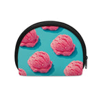 Pink Strawberry Ice Cream Print Coin Purse