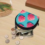 Pink Strawberry Ice Cream Print Coin Purse
