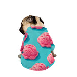 Pink Strawberry Ice Cream Print Dog Zip Up Jacket