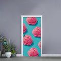 Pink Strawberry Ice Cream Print Door Sticker