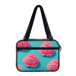 Pink Strawberry Ice Cream Print Double Strap Bible Bag