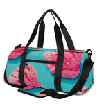 Pink Strawberry Ice Cream Print Gym Bag