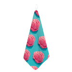 Pink Strawberry Ice Cream Print Hand Towel