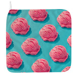 Pink Strawberry Ice Cream Print Hand Towel