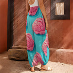 Pink Strawberry Ice Cream Print Harem Pants