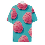 Pink Strawberry Ice Cream Print Hawaiian Shirt