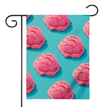 Pink Strawberry Ice Cream Print House Flag