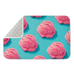 Pink Strawberry Ice Cream Print Indoor Door Mat