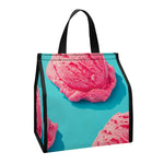 Pink Strawberry Ice Cream Print Insulated Lunch Tote