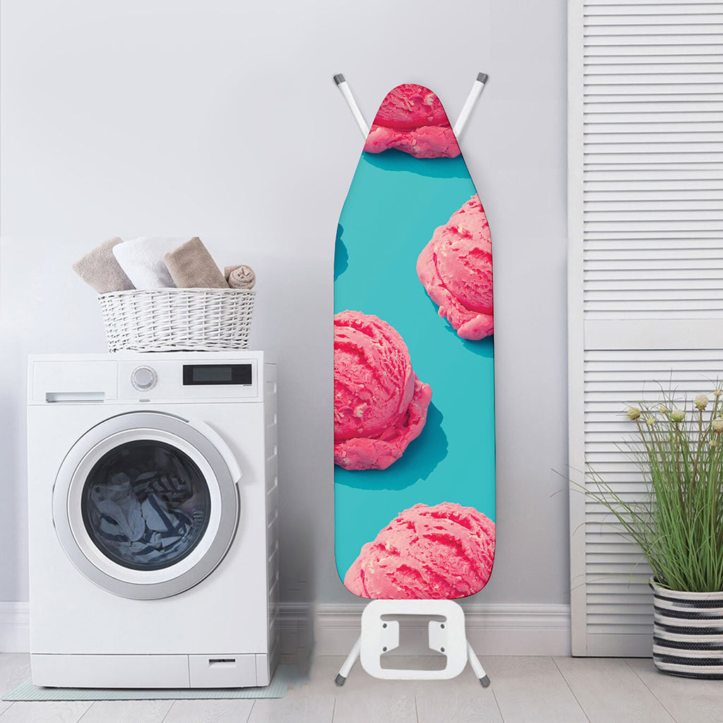 Pink Strawberry Ice Cream Print Ironing Board Cover