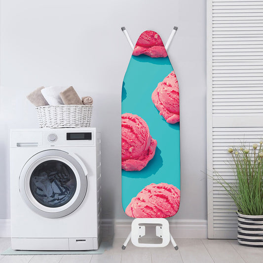 Pink Strawberry Ice Cream Print Ironing Board Cover