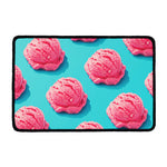 Pink Strawberry Ice Cream Print Kitchen Mat