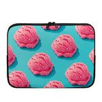 Pink Strawberry Ice Cream Print Laptop Sleeve