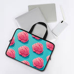 Pink Strawberry Ice Cream Print Laptop Sleeve With Handle