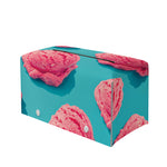 Pink Strawberry Ice Cream Print Leather Tissue Box Cover