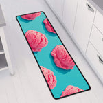 Pink Strawberry Ice Cream Print Long Kitchen Mat