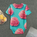 Pink Strawberry Ice Cream Print Men's Bodysuit