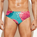 Pink Strawberry Ice Cream Print Men's Swim Briefs