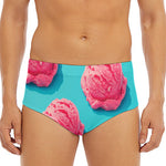 Pink Strawberry Ice Cream Print Men's Triangle Swim Briefs