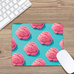 Pink Strawberry Ice Cream Print Mouse Pad