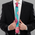 Pink Strawberry Ice Cream Print Necktie
