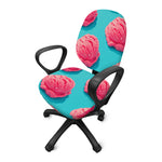 Pink Strawberry Ice Cream Print Office Chair Cover