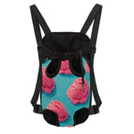 Pink Strawberry Ice Cream Print Pet Carrier Backpack