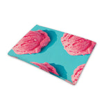 Pink Strawberry Ice Cream Print Pet Cooling Mat Cover