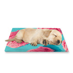 Pink Strawberry Ice Cream Print Pet Cooling Mat Cover