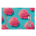 Pink Strawberry Ice Cream Print Placemat
