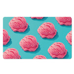 Pink Strawberry Ice Cream Print Polyester Doormat