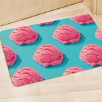 Pink Strawberry Ice Cream Print Polyester Doormat